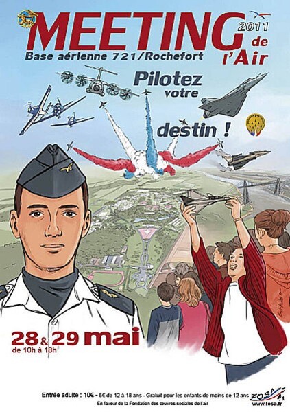 affiche du meeting aérien de rochefort