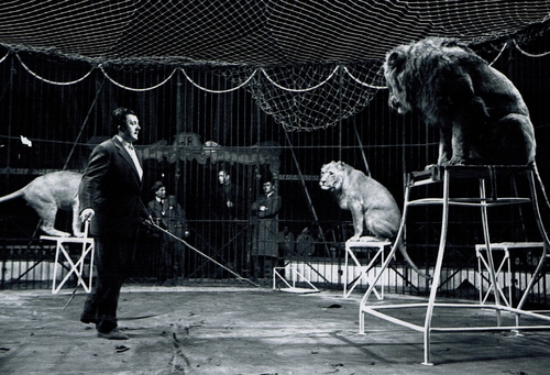 Jean RIchard dans la cage en 1957