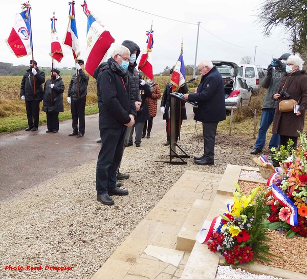 Une belle cérémonie à Pothières en mémoire des Résistants du groupe Tabou