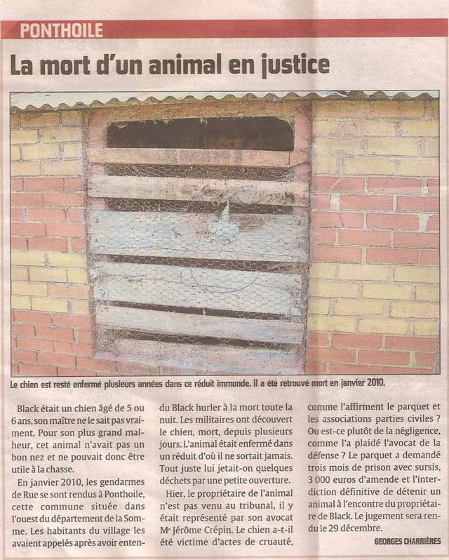 Article du Courrier Picard du 14 décembre 2011