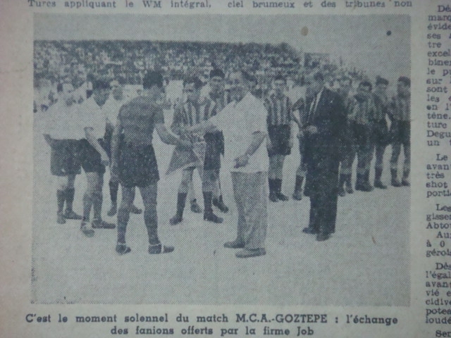 9.9.1950 MCA-Le Goztepe Smyrne Turquie 2-0