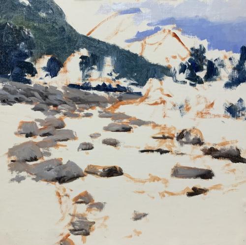 Dessin et peinture - vidéo 3801 : Comment peindre un torrent de montagne ? - huile, acrylique.