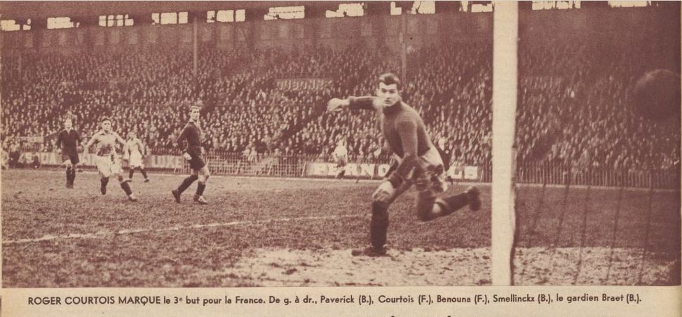le 08/03/1936 Benouna Ali  FRANCE 3 - 0 BELGIQUE