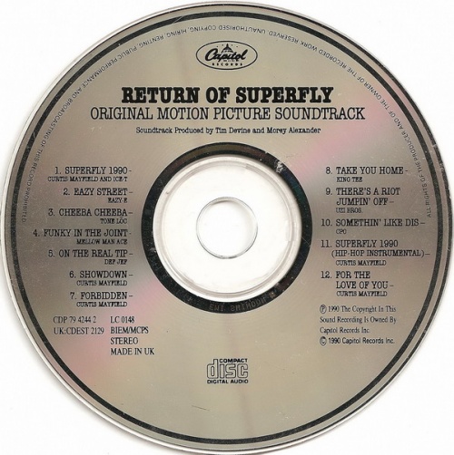 1990 : Album " Return Of Superfly " Capitol Records C1 94244 / CDP 79 4244 2 [ US ] 