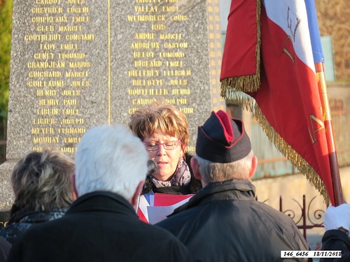 * cérémonie du 74ème anniversaire de la Libération au Monument aux Morts de Champagney.