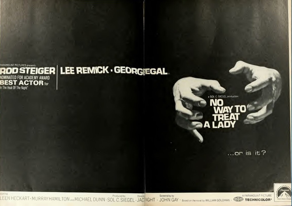 NO WAY TO TREAT A LADY BOX OFFICE USA 1968