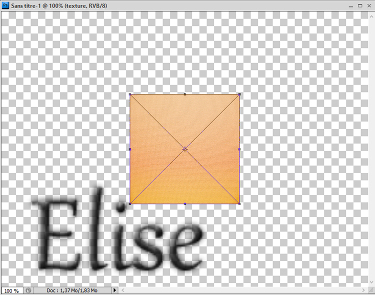Texte sur fond dégradé graphique