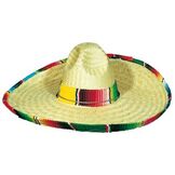 Chapeau mexicain Sombrero en paille adulte - Baiskadreams.com