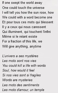 Les mots, les mots, les mots...