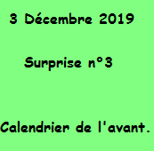 Calendrier de l'avant 2019 - 2020