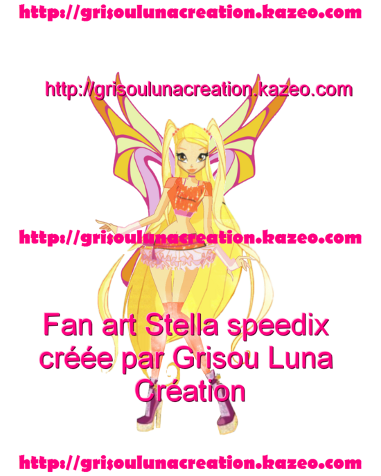 Fan art STella speedix by me avec tag