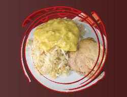 Cuisses de poulet moutarde/curry