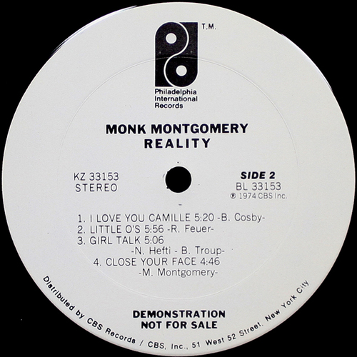 1974 : Monk Montgomery : Album " Reality " Philadelphia International Records KZ 33153 [ US ]