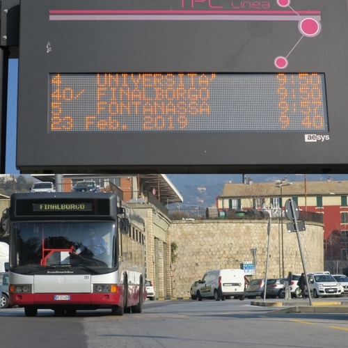 Le bus n° 40 de Savone à Finalborgo