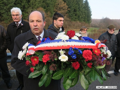 * Cérémonie du 74ème anniversaire de la Libération et hommage au Général Diégo Brosset", devant la stèle au lieu-dit "Passavant".