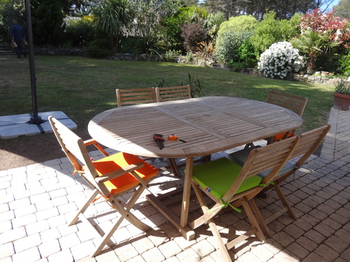 La terrasse de la maison de la plage s'agrandit