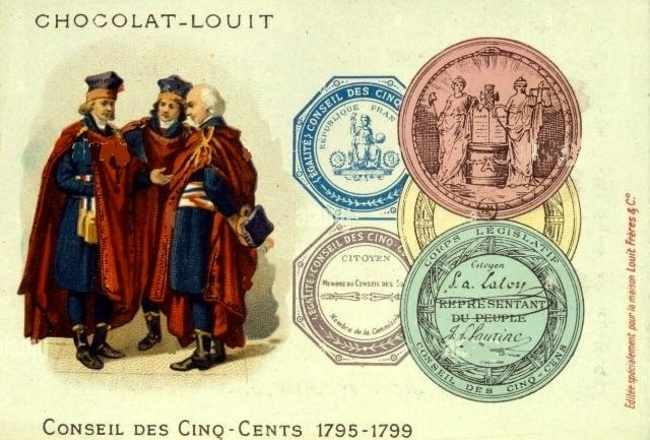 Conseil des Cinq-Cents 1795-1799 : République Française (chromo Chocolat Louit)