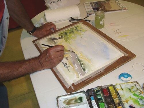 Alain Prinlein,aquarelliste à Marcenay le Lac