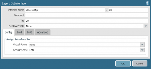 Configuration basique d'un pare-feu Palo Alto (vlan, nat, accès internet)