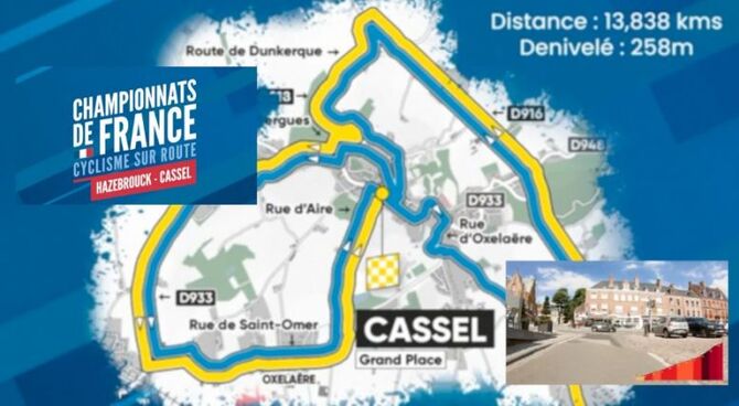 Cyclisme. Route - Hazebrouck et Cassel... le parcours des Chpts de France  2023 !