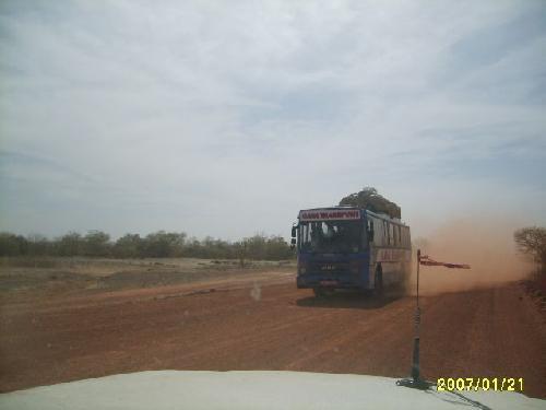 Bus sur la piste