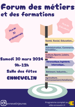 Ennevelin 30 mars 2024 : 1er forum des métiers et des formations