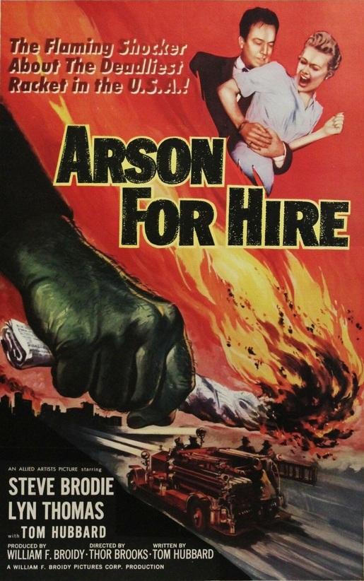ARSON FOR HIRE BOX OFFICE USA 1959