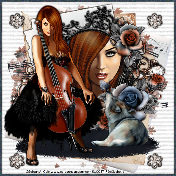 Violinist and wolf
