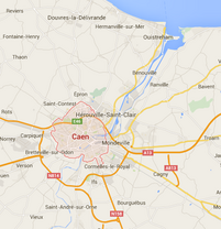Situation locale de Caen