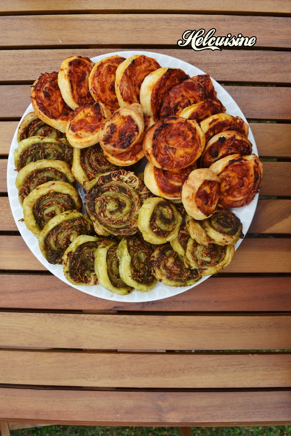 Roulés apéritifs pesto et bolognaise