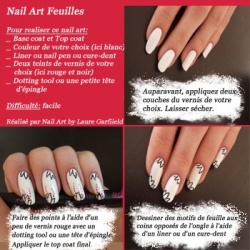 Nail Art abstrait blanc, rouge et noir très simple !