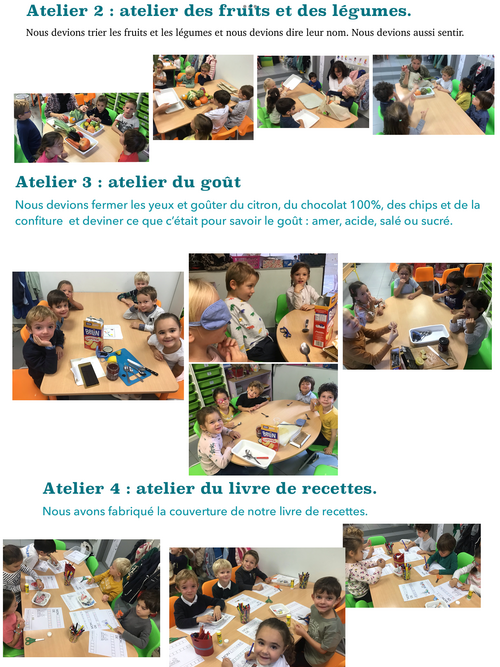 Journal de la classe de GS 1- la semaine du goût 