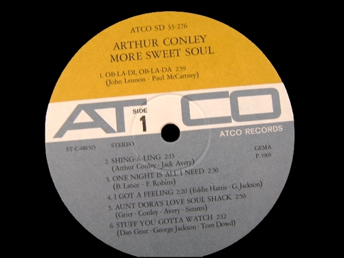 Arthur Conley : Album " More Sweet Soul " Atco Records SD 33-276 [ US ]