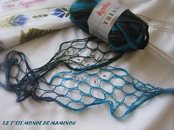 comment tricoter echarpe laine ruban