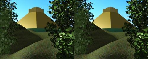 Piramide de l'Eldorado en vue stéréo