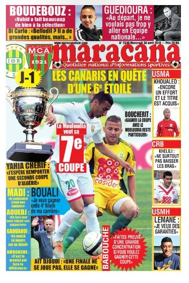 Jeudi 01.05.2014 à Blida Finale MCA-JSK