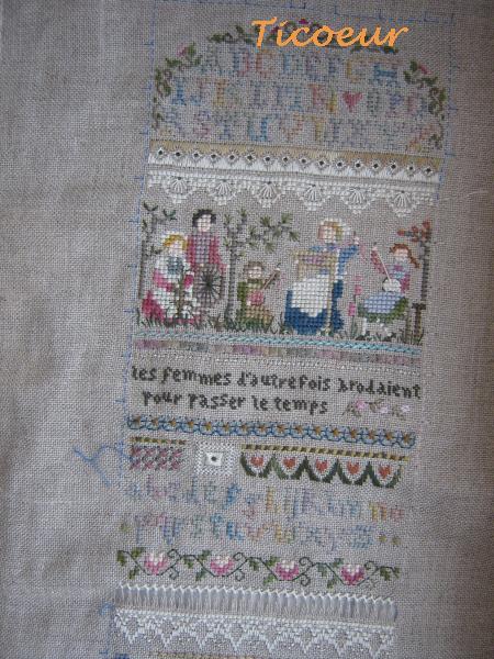 croix-hardanger-victoria Sampler -heirloom stitching