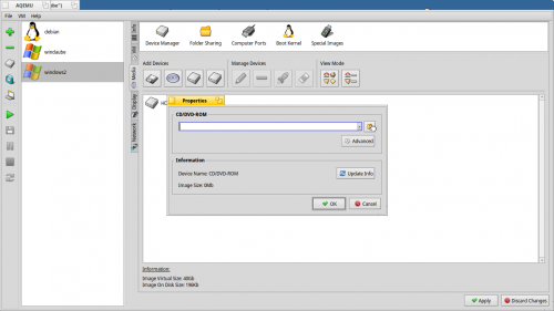 Créer une VM avec Aqemu/qemu (Debian,Windows etc...)