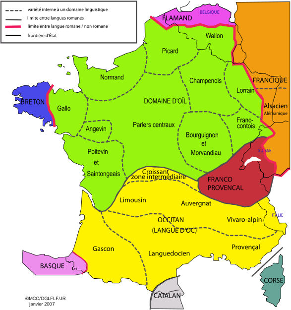 La carte des Langues de France - Association des Professeurs de Langues  Vivantes