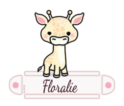 574 A - Girafe fatiguée - blinkie, gif animé, signature