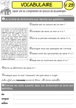 UNE ANNEE DE VOCABULAIRE "CLES EN MAIN" !