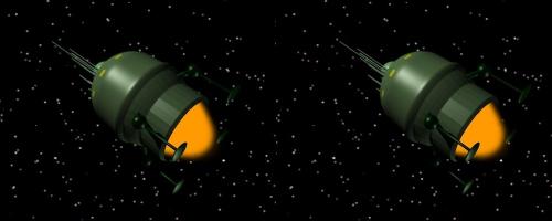Une UV Sphere en spaceship en vue stéréo