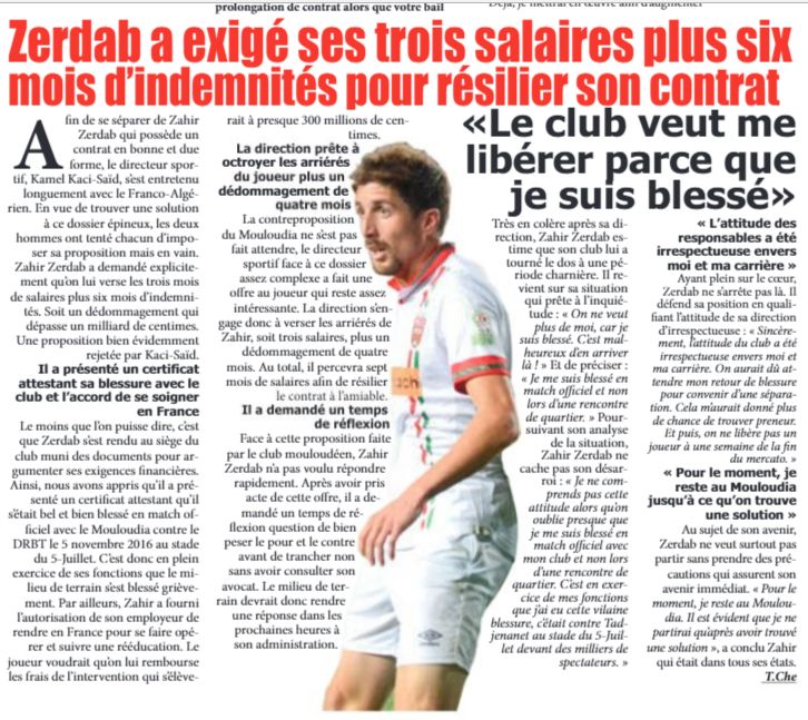 MCA-Zerdab le bras de fer