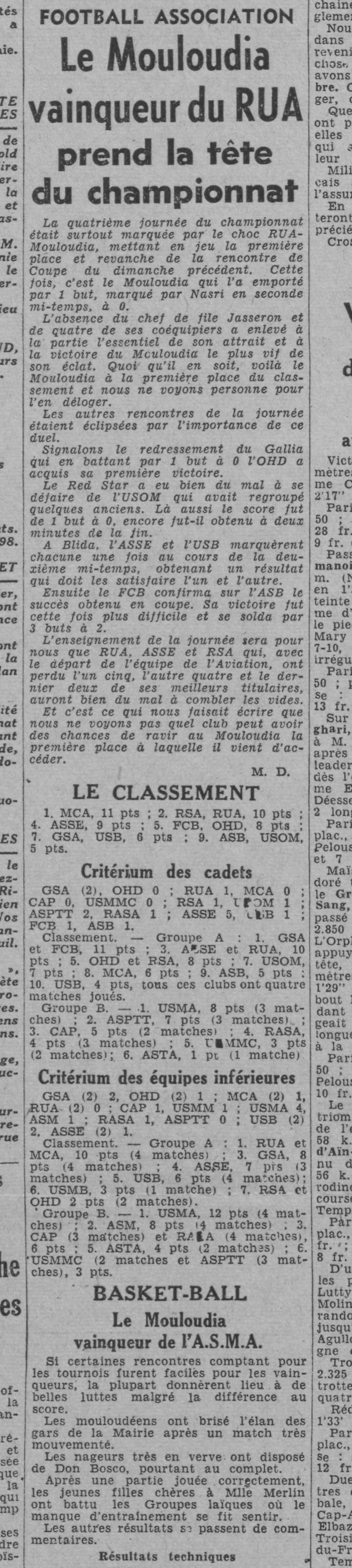 D 12.11.1944 St Eugéne MCA-RUA 1-0