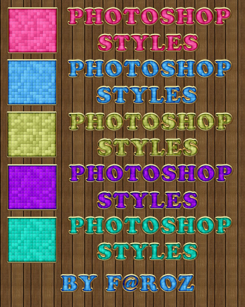 Color Squares Photoshop Styles
