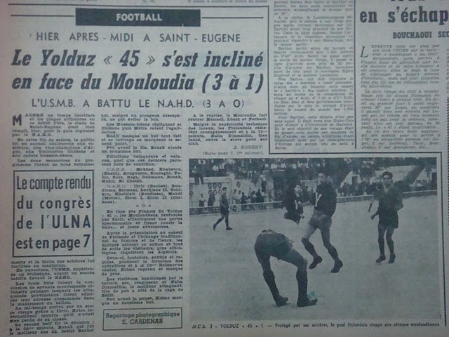 13.6.1954 Amical MCA-Yolduz 45 finlande 3-1