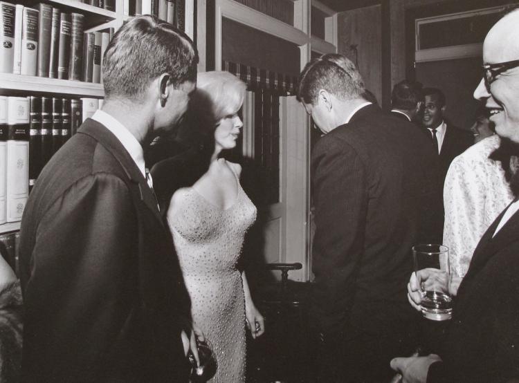 The sexy 1962 birthday serenade by Marilyn Monroe, second from left, to President John F. Kennedy, center, was the last straw for Jacqueline Kennedy.