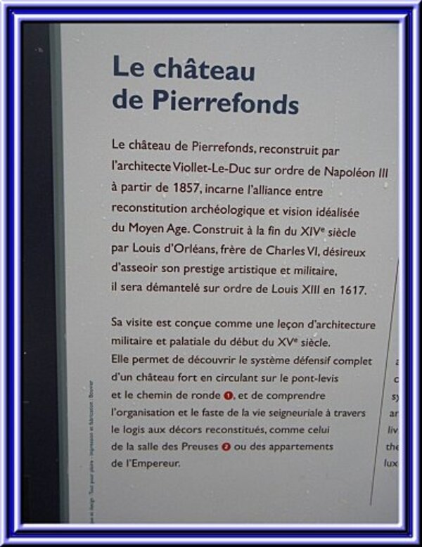                                          "" LE CHÂTEAU de PIERREFONDS""