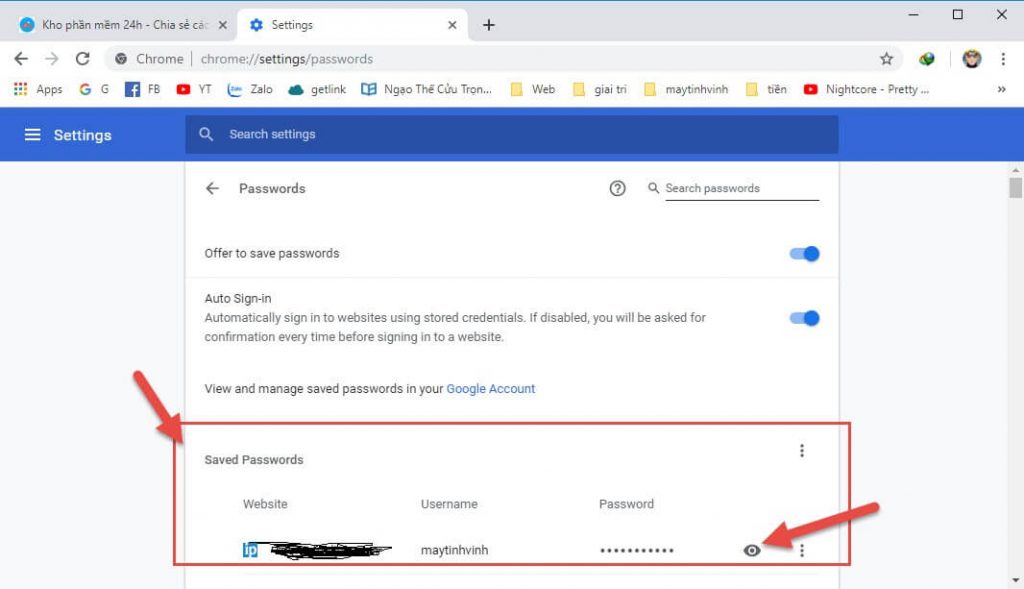 Hướng dẫn cách xem mật khẩu đã lưu trên trình duyệt 3