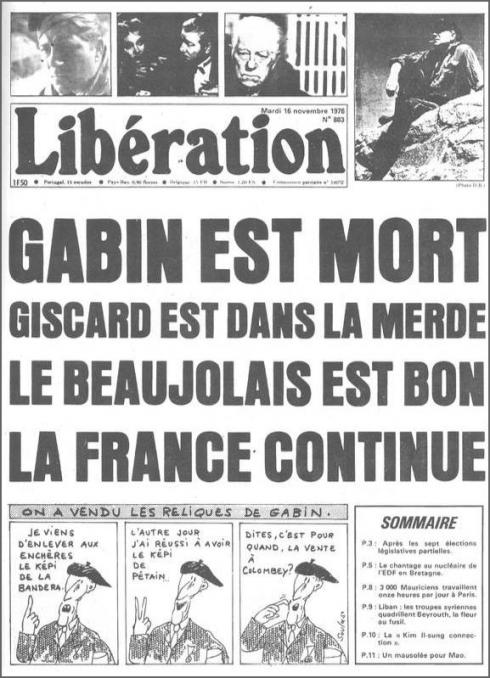 à la "une" de "LIBÉ"